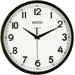 SECCO S TS6019-17 falióra 250 mm fekete-fehér